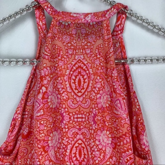 Cynthia Rowley pink paisley pattern tank top, S - Picture 5 of 8
